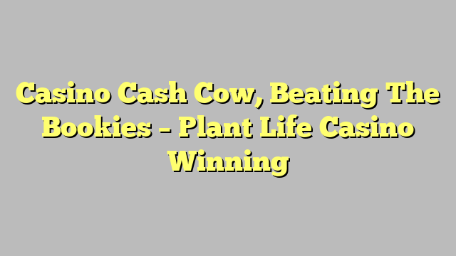 Casino Cash Cow, Beating The Bookies – Plant Life Casino Winning